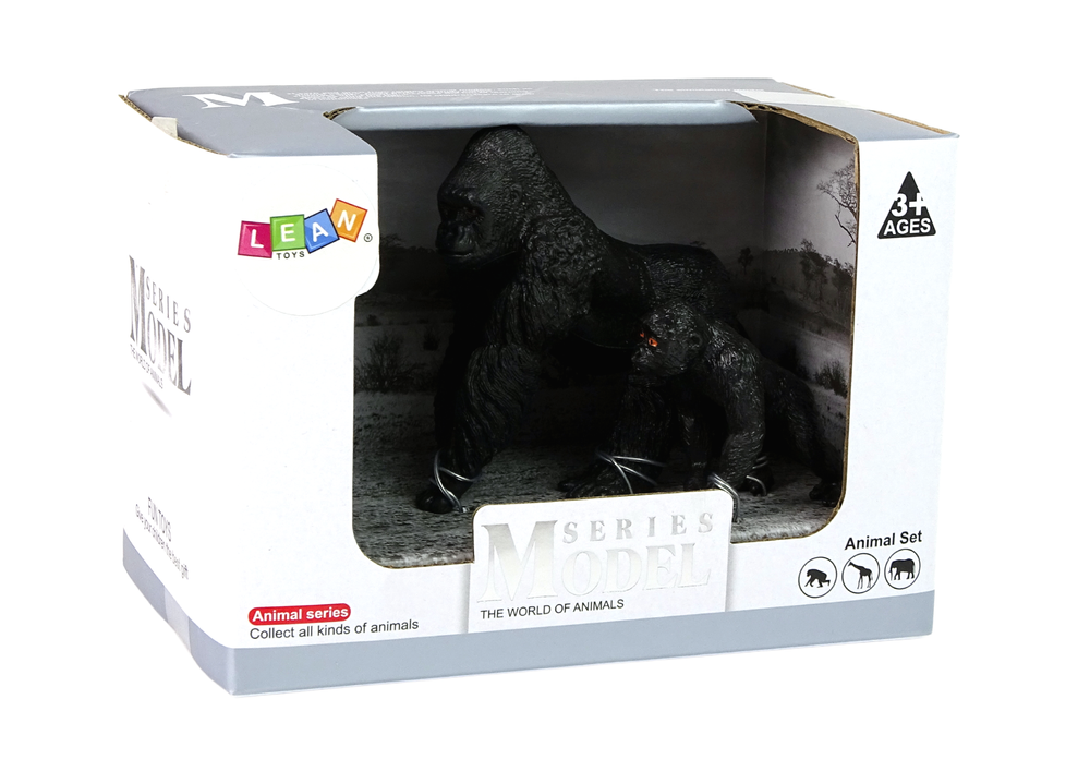 Set of 2 Gorillas figurines  Animals of the World series