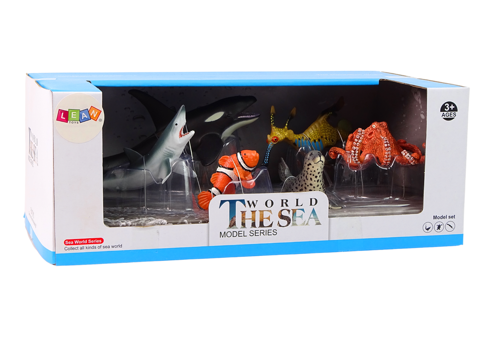 Sea Animals Figure Set Orca Octopus