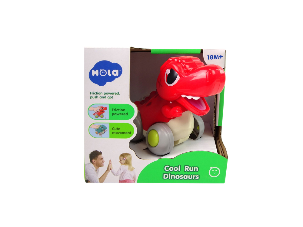 Dinosaur On Wheels T-Rex Red Figurine