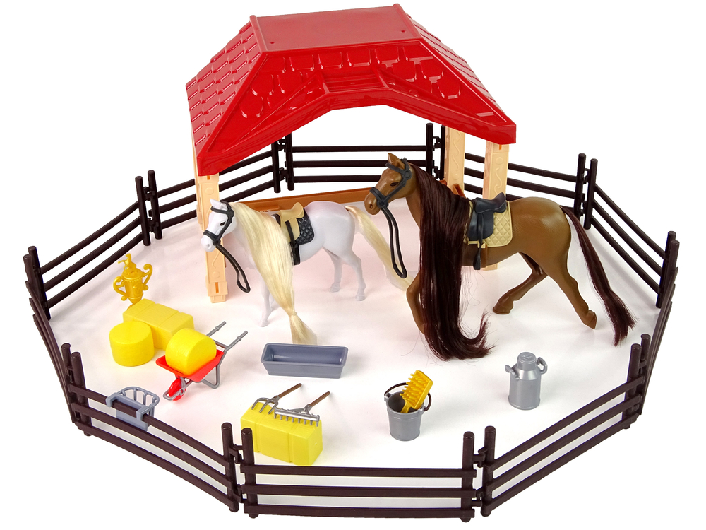 Set Farm Stable Figures Combing Horse Accessories