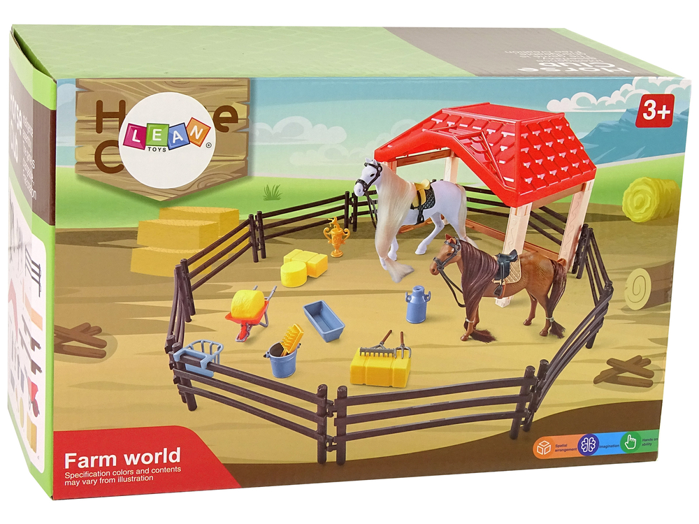 Set Farm Stable Figures Combing Horse Accessories