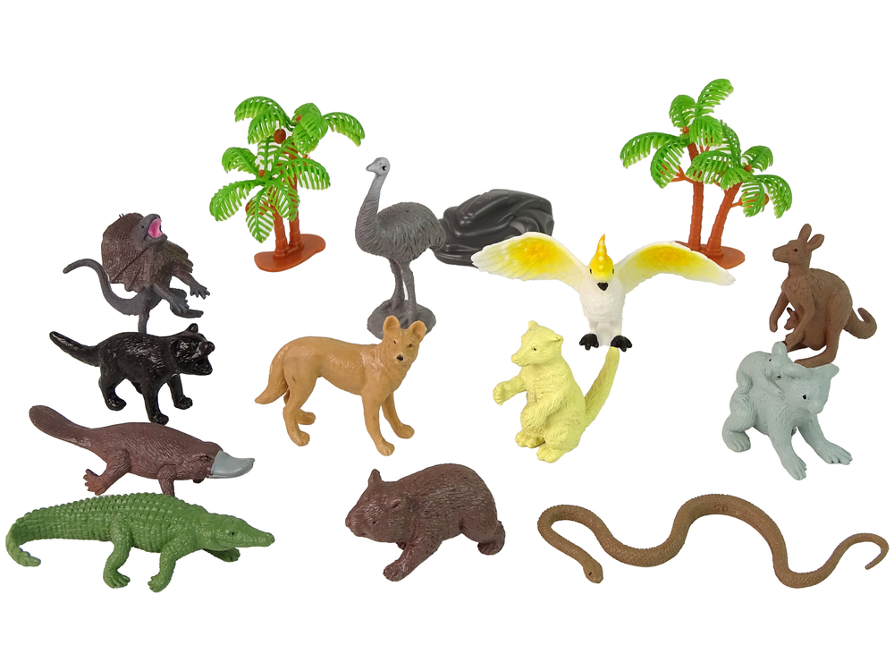 Set Animals of Australia Figures 12pcs. Accessories in Tube