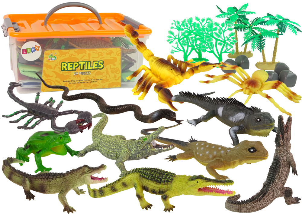 Reptile Amphibian Figure Set Accessories 22 pcs.