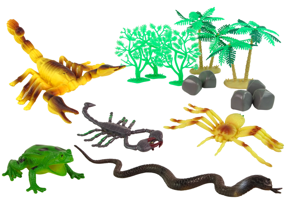 Reptile Amphibian Figure Set Accessories 22 pcs.