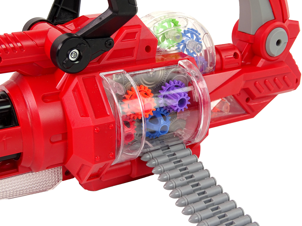 Electric Gun Rotating Cannon Light Sound Red