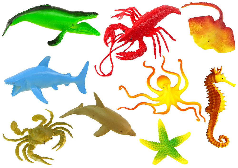 Set of Ocean Sea Animal Figures 9 pcs.