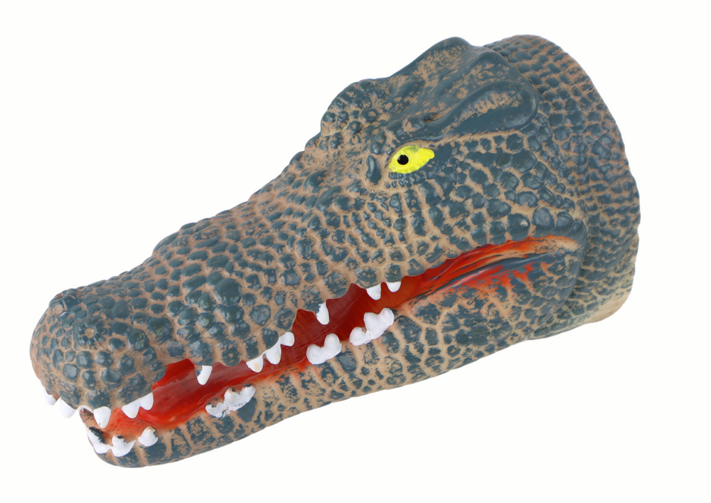 Crocodile Animal Hand Puppet Gray