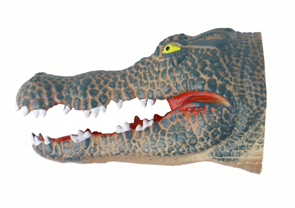 Crocodile Animal Hand Puppet Gray