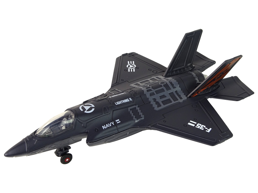 Самолёт с инерционным приводом 1:72 Black