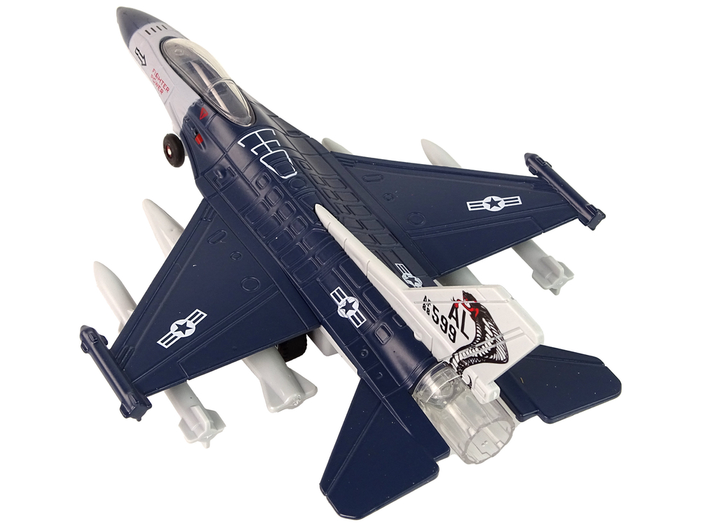 Airplane Friction Drive Lights Sounds 1:72 Navy