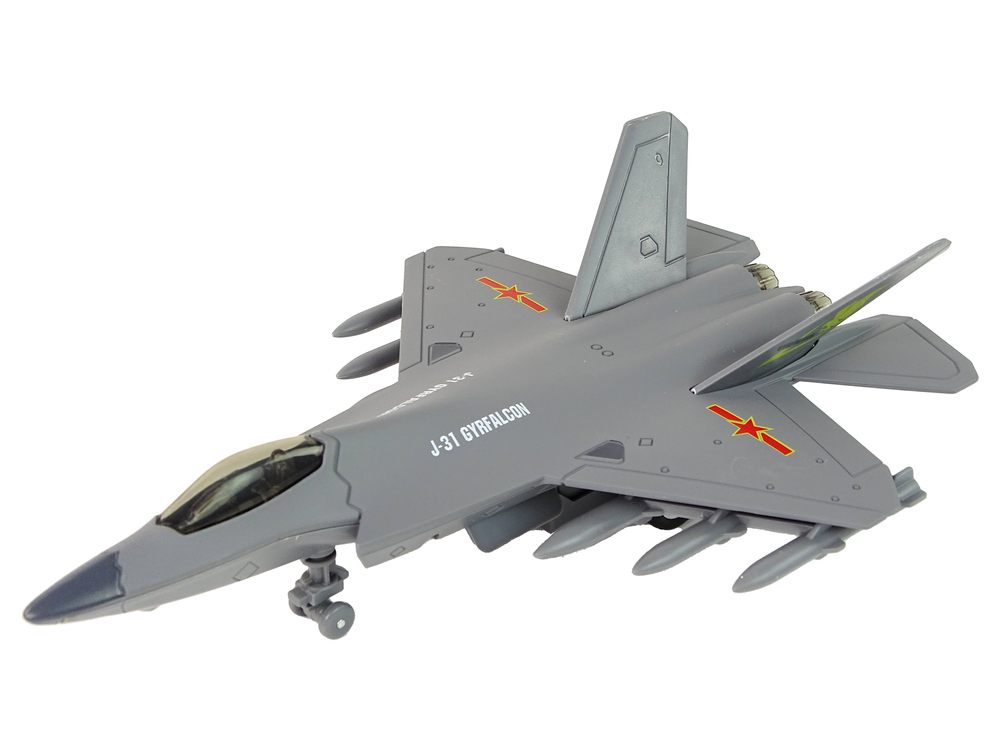 Dark Gray Friction Drive Fighter Plane 1:72