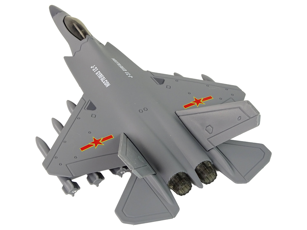 Dark Gray Friction Drive Fighter Plane 1:72