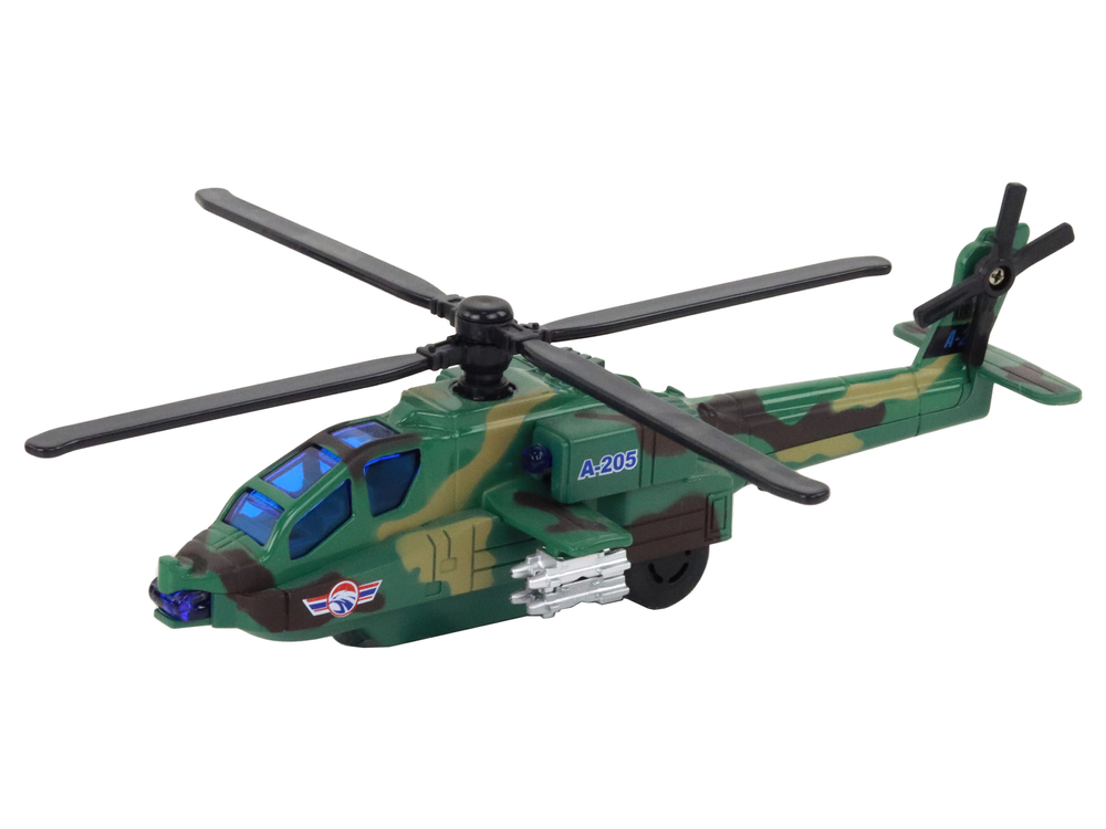 Military Helicopter Military Helicopter Aluminum Mix Sound Lights