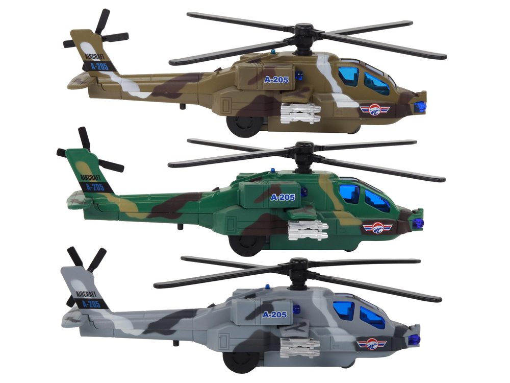 Military Helicopter Military Helicopter Aluminum Mix Sound Lights