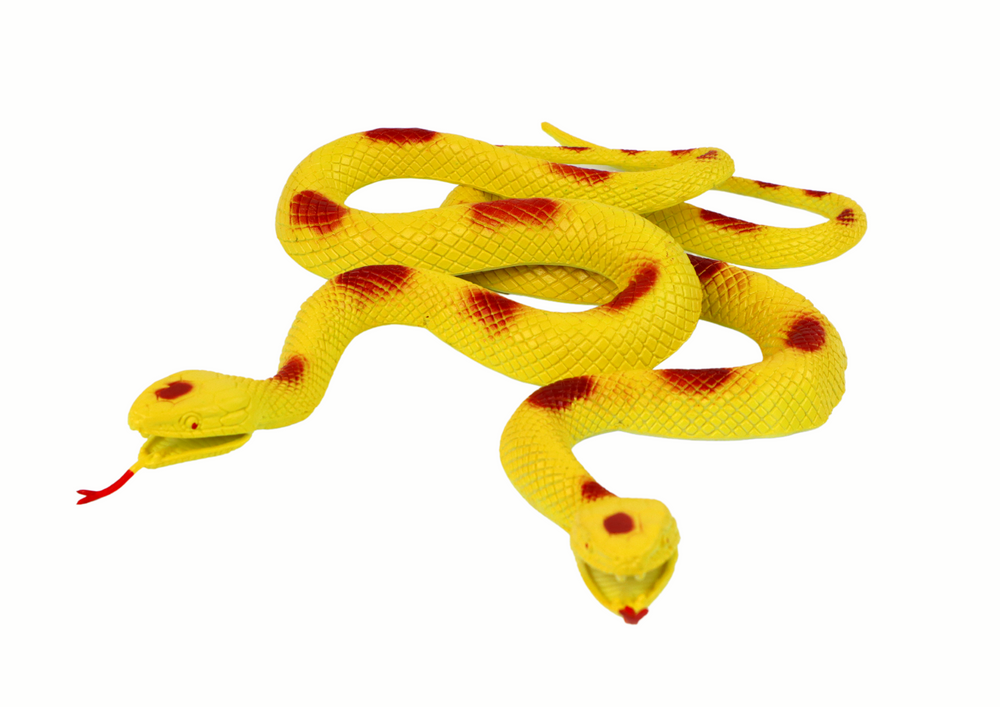 Artificial Rubber Snake Yellow with Red Patches Structural