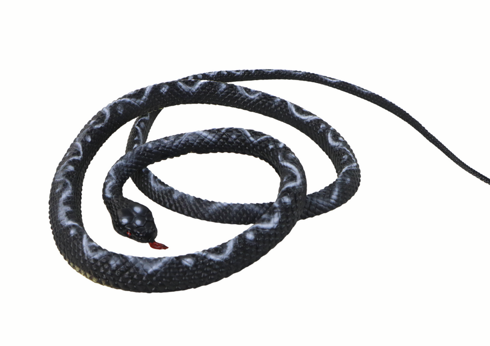 Artificial Rubber Coral Snake Black PVC