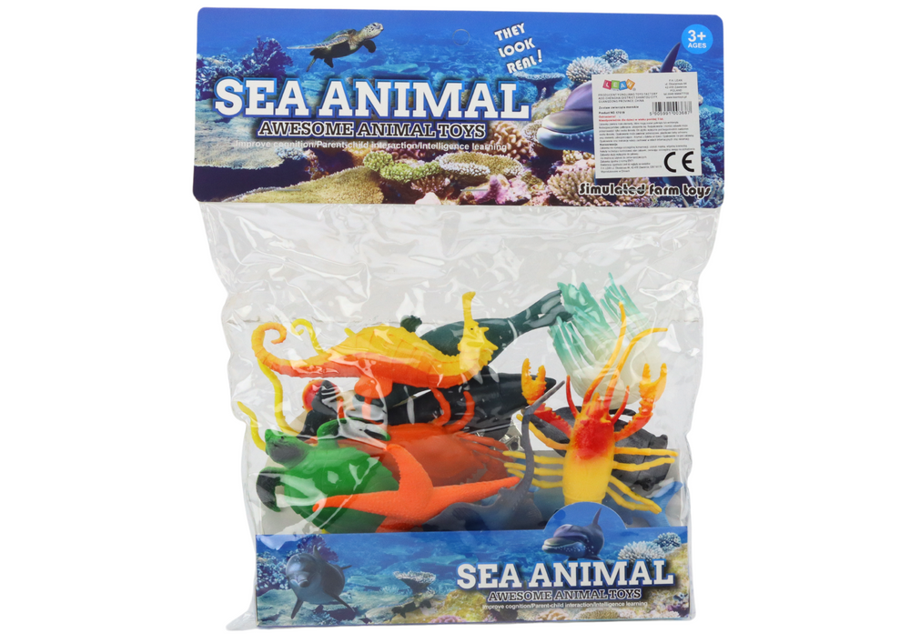 Set of Underwater Sea Animals Figures 12 Pieces