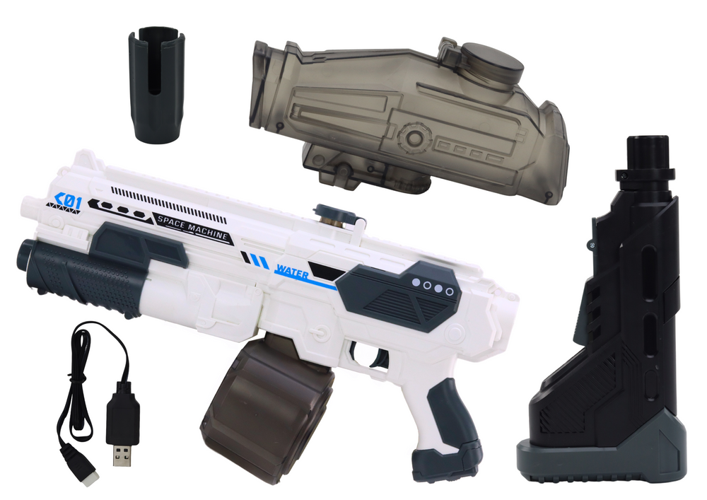 White Automatic M416 Cordless Water Gun Rifle