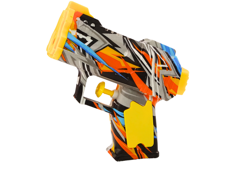 Small Water Gun  Yellow Orange Grafitti