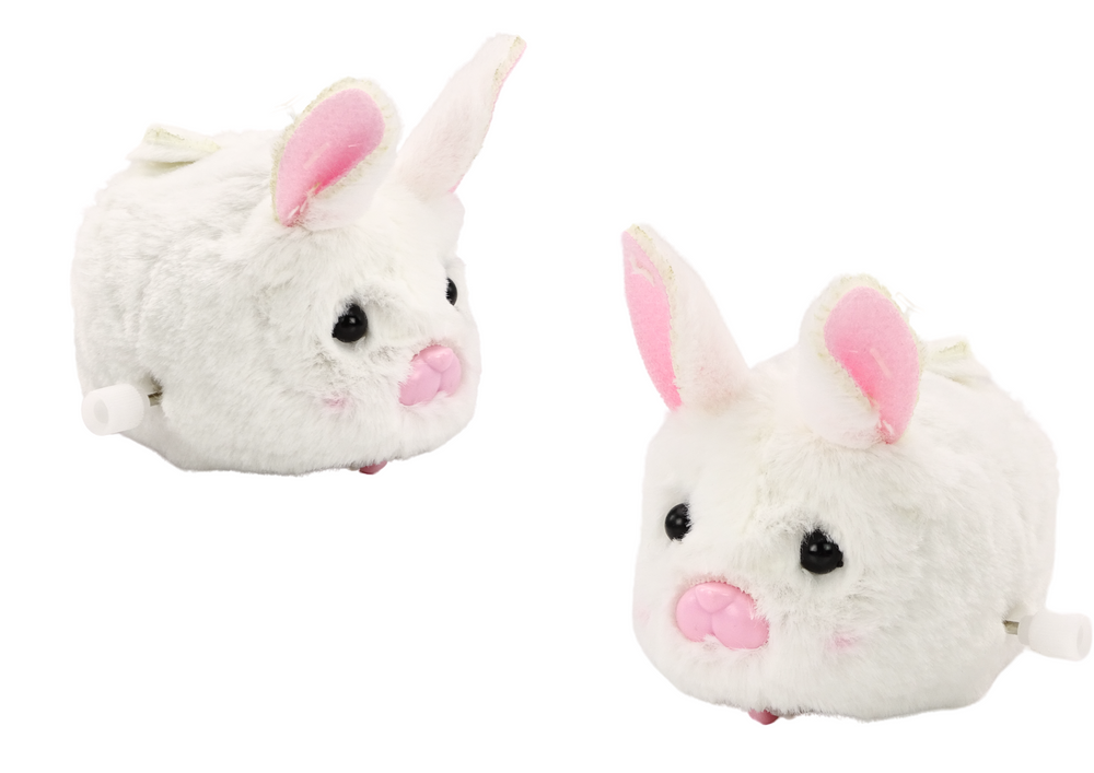 Clockwork Bunny Riding Toy Decoration White