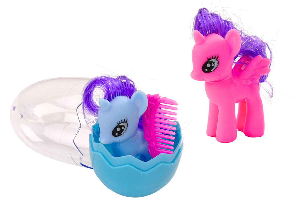 Unicorn Figurine in an Egg Colorful Comb Magic Egg Mix