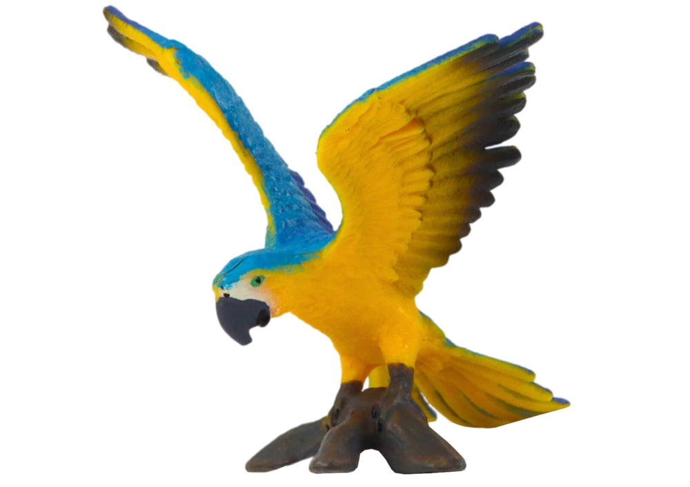 Ararauna Ara Parrot Figurine 7 cm Blue and Yellow