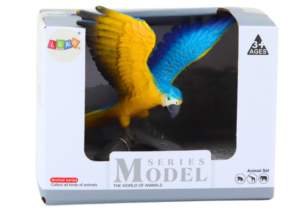 Ararauna Ara Parrot Figurine 7 cm Blue and Yellow