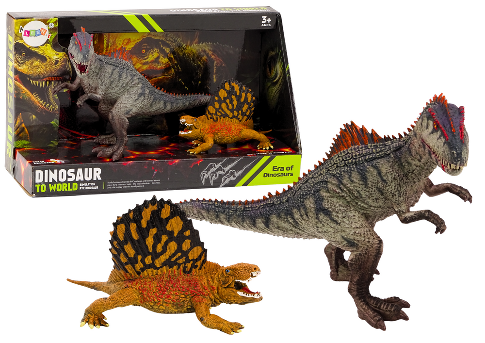 Dinosaur Figurines Dimetrodon Allosaurus Set 2 Pieces