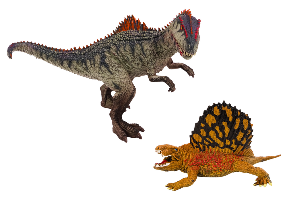 Dinosaur Figurines Dimetrodon Allosaurus Set 2 Pieces