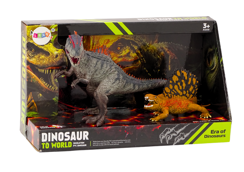 Dinosaur Figurines Dimetrodon Allosaurus Set 2 Pieces