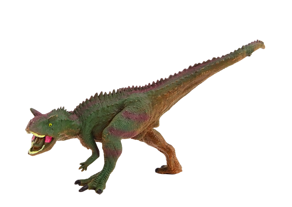 Dinosaur Figurine Carnotaurus Green-Brown 1 Piece