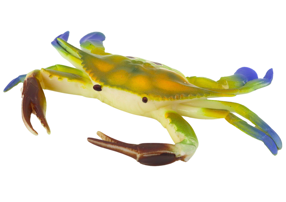 Sea World Green Rubber Crab Figurine