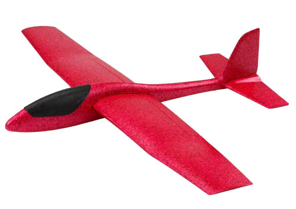 Large Styrofoam Airplane Foam Light Glider Red 68CM