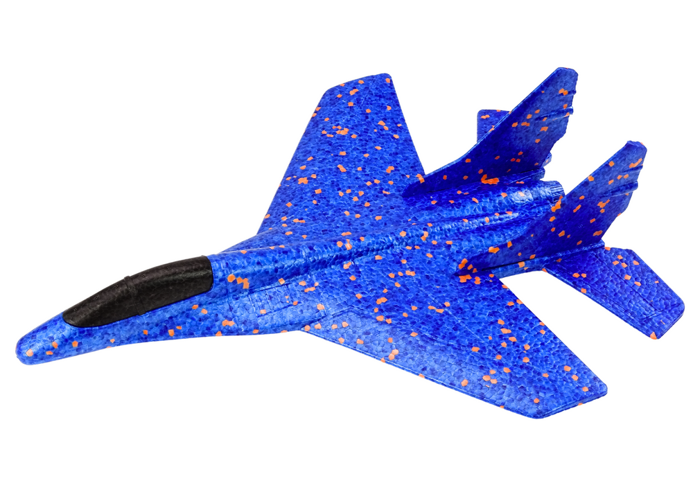 Styrofoam Fighter Plane With Blue Slingshot Launcher