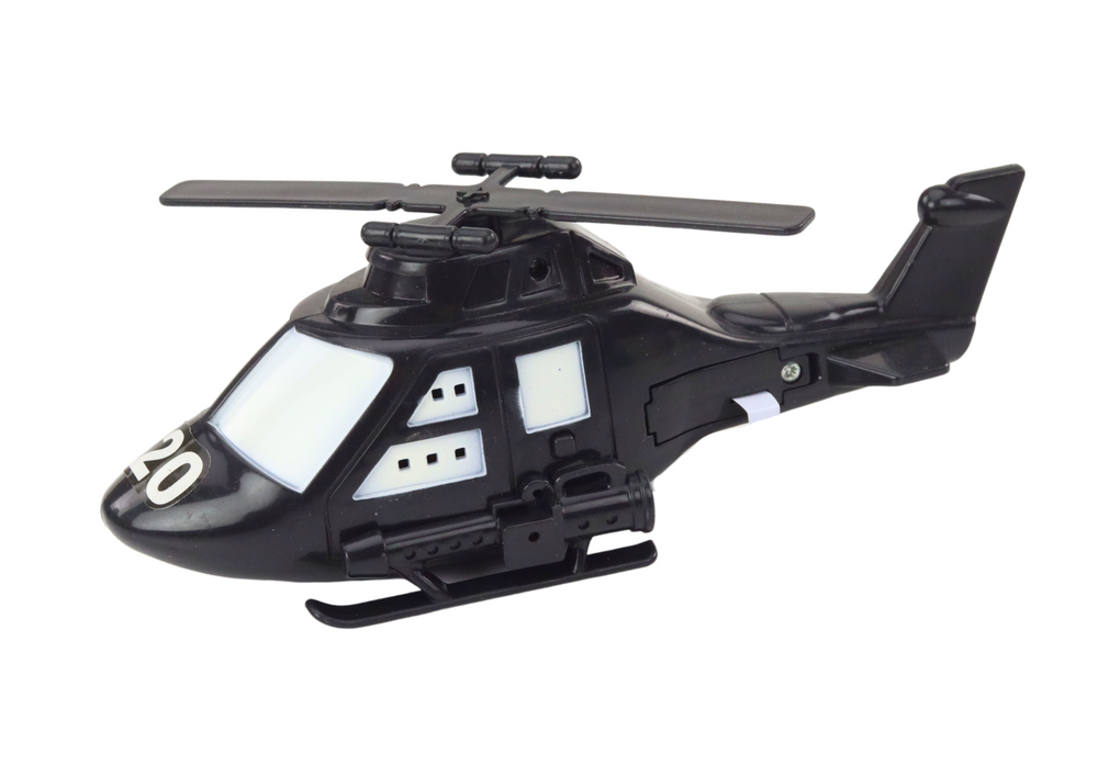 Set of Police Car Quad Figures Helicopter Lights Sounds