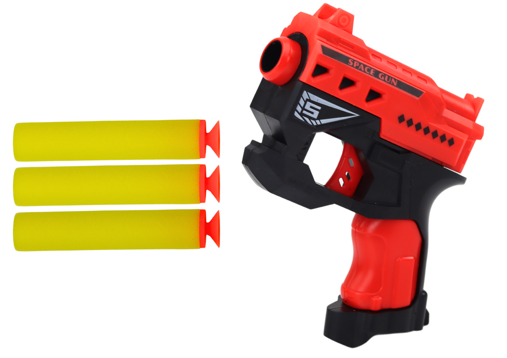 Mini Foam Dart Gun With Suction Cups, Red