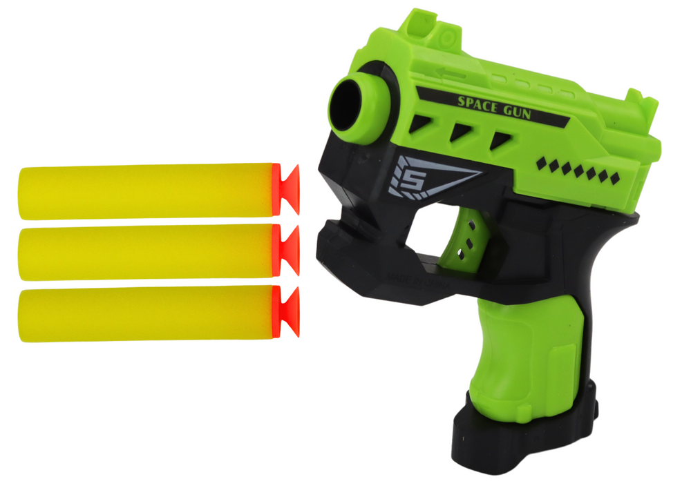 Mini Foam Dart Gun With Suction Cups, green