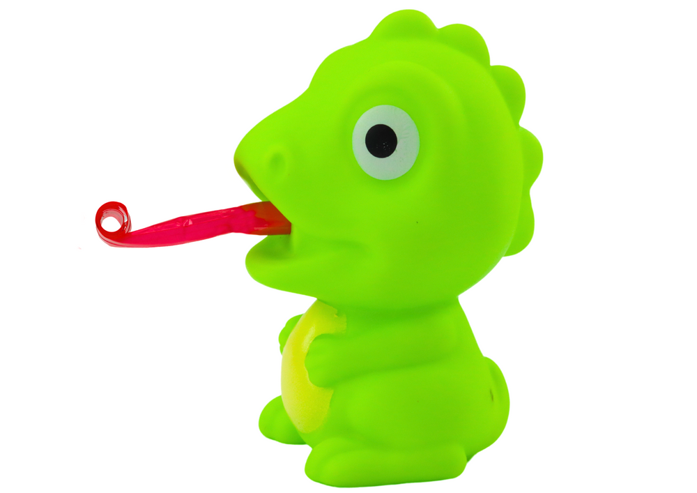 Rubber Dinosaur With Retractable Tongue Green 8CM