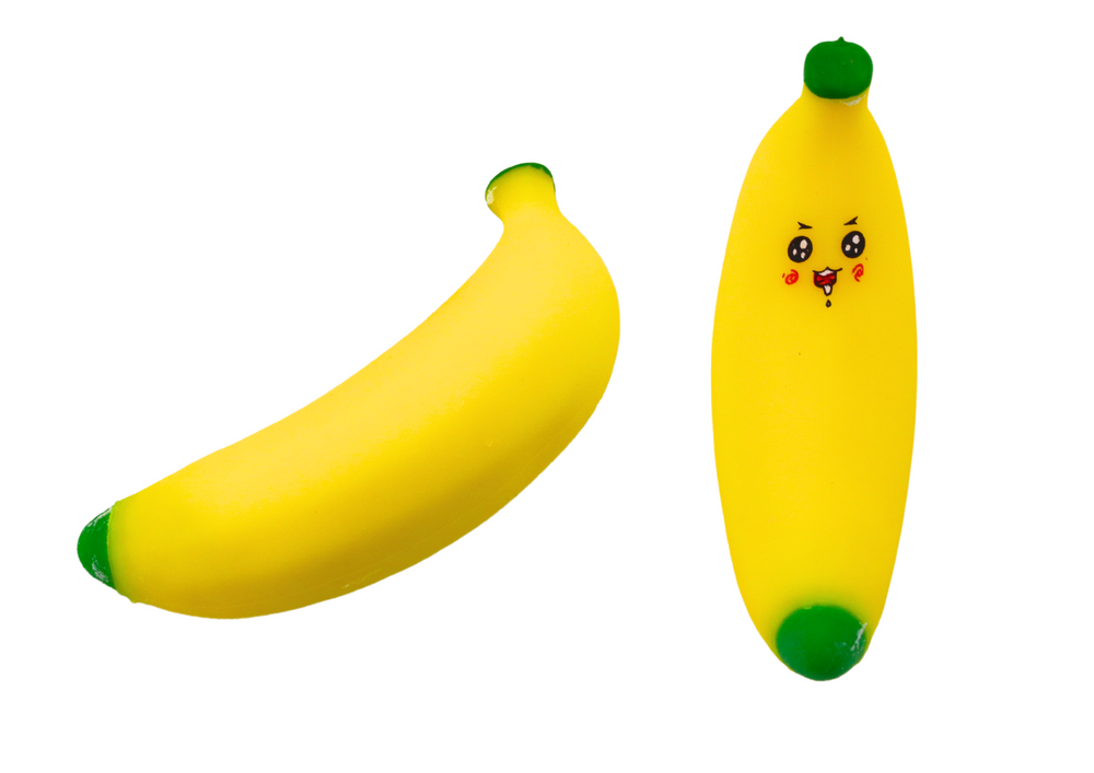 Banana Squishy Stretchy Rubber Yellow