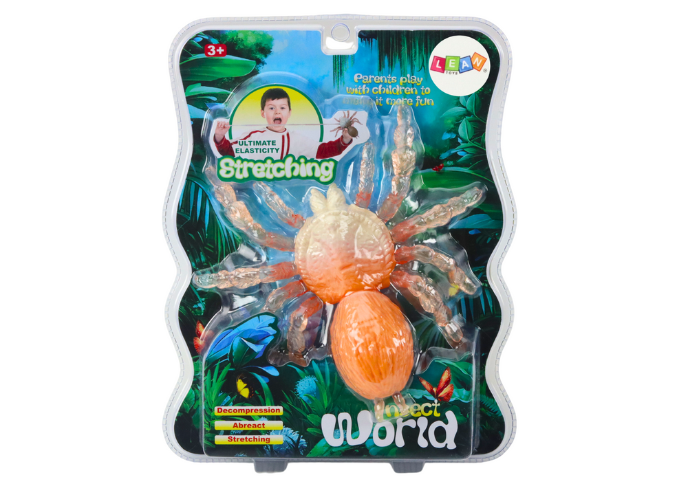 Stretchy Spider Figure Toy for Stretching Orange