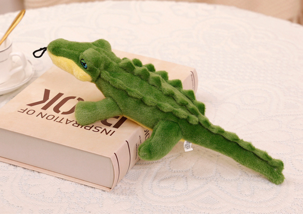 Plush Crocodile with Squeaker Colorful Mascot 30cm