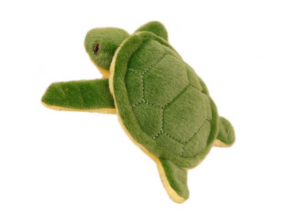 Turtle Plush Mascot Keychain Squeaker Green 15 Cm