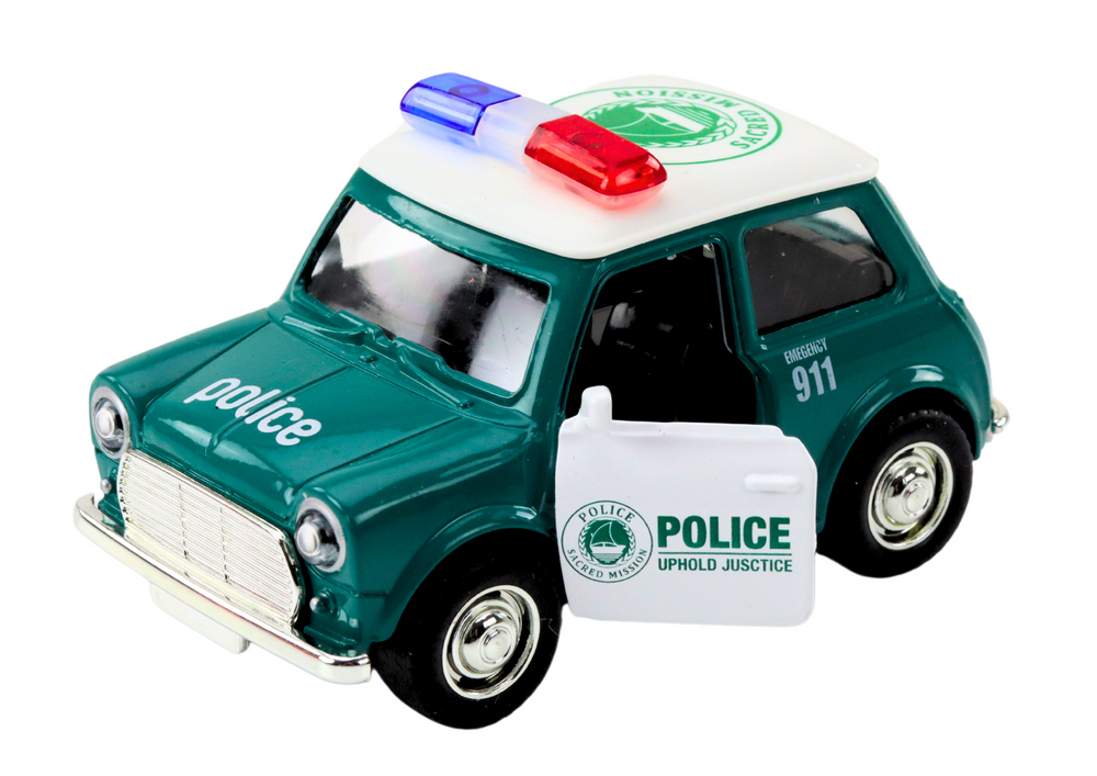 Classic Police Car 1:38 Drive Lights Sounds Green