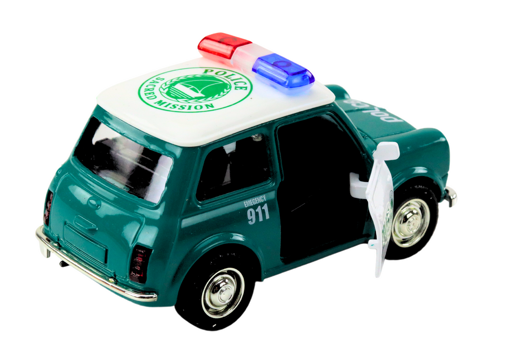 Classic Police Car 1:38 Drive Lights Sounds Green