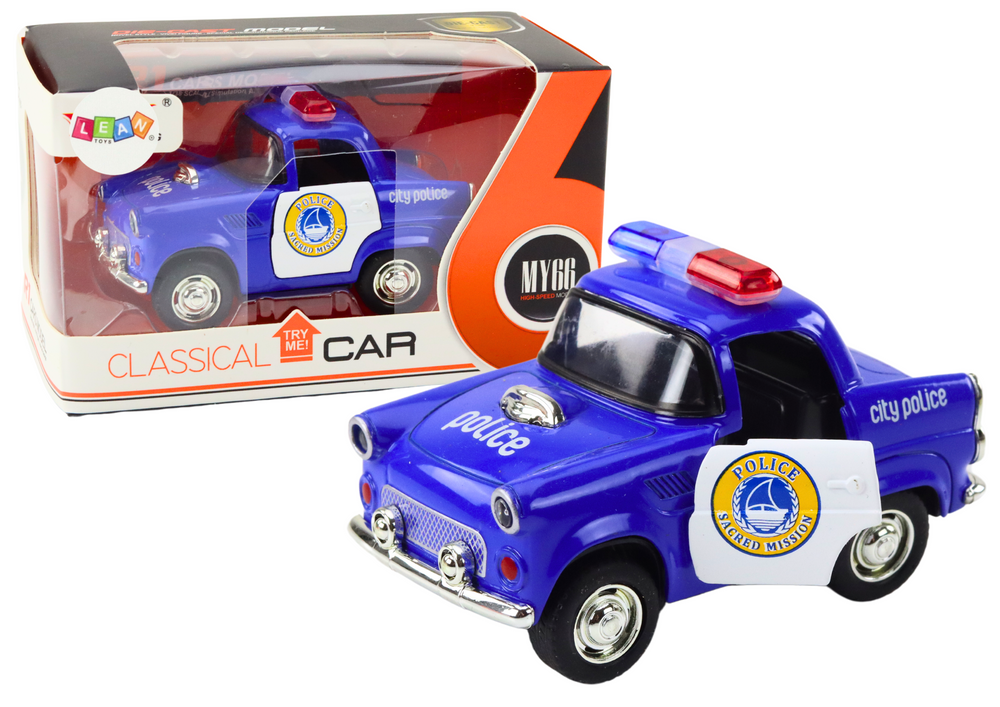 Classic Police Car 1:38 Drive Lights Sounds Blue