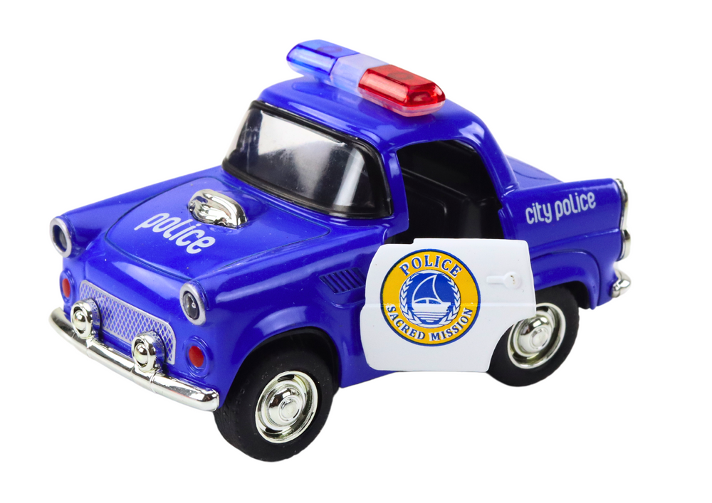 Classic Police Car 1:38 Drive Lights Sounds Blue