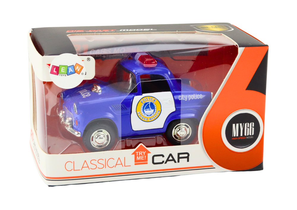 Classic Police Car 1:38 Drive Lights Sounds Blue