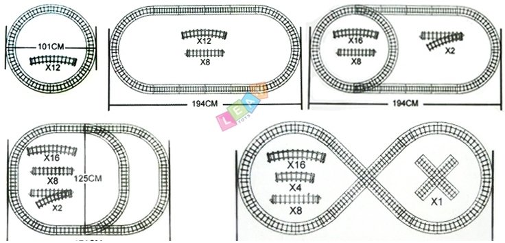 Fenfa Electric Train Set 5 Wagons Accessories