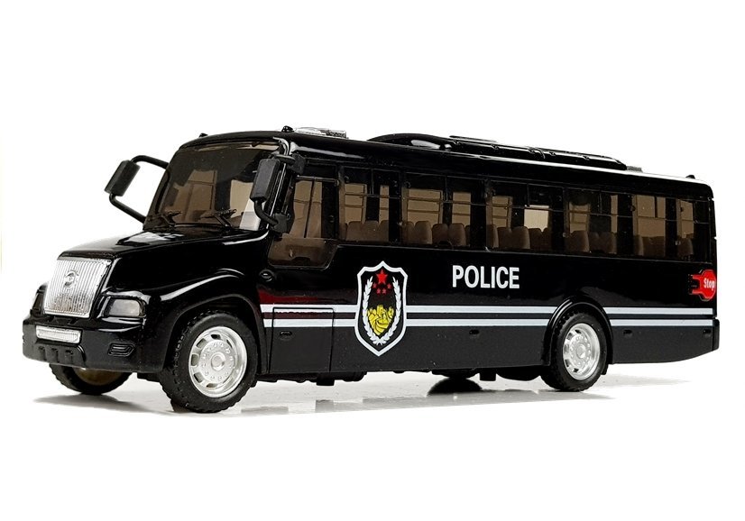 Police Car Model with Lights Black