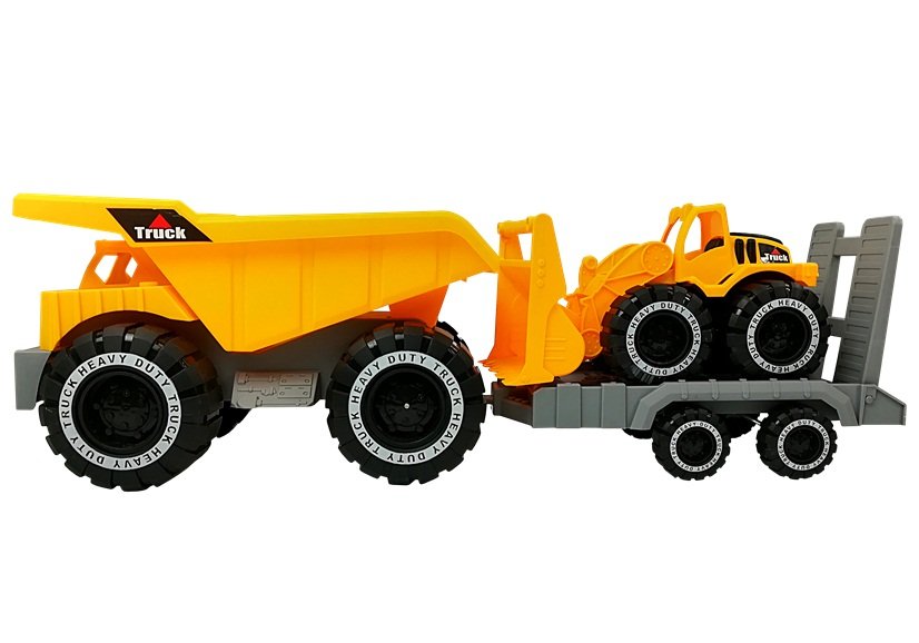 Tipper with trailer and Bulldozer 49 cm Construction site